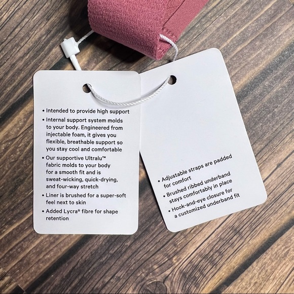 Lululemon AirSupport Bra Size 36DDD NWT Brier Rose/Pink Puff (High Support) - Picture 10 of 13